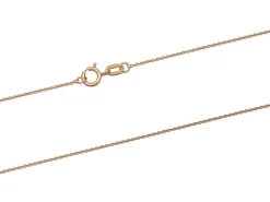 9ct Red Gold 0.8mm Diamond Cut Oval Belcher Chain 16"/40cm Unhallmarked