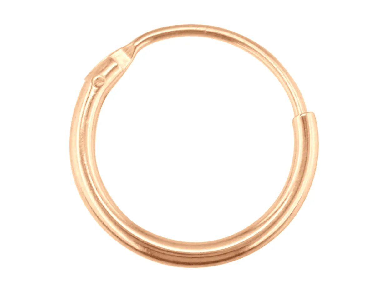 9ct Red Gold 11.0mm Hinged Sleeper Superlight Hoop, 100% Recycled Gold