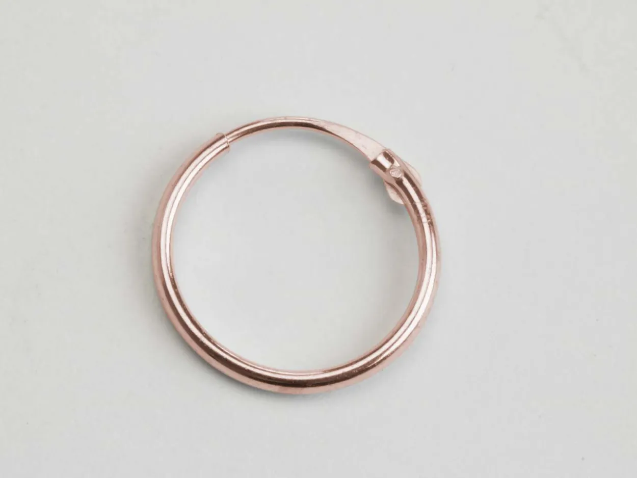 9ct Red Gold 11.0mm Hinged Sleeper Superlight Hoop, 100% Recycled Gold