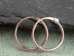 9ct Red Gold 11.0mm Hinged Sleeper Superlight Hoop, 100% Recycled Gold