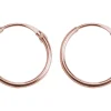 9ct Red Gold 11.0mm Hinged Sleeper Superlight Hoop Earrings, Pack Of 2, 100% Recyled Gold