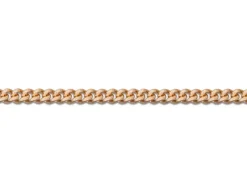 9ct Red Gold 1.3mm Round Curb Chain 18