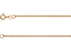 9ct Red Gold 2.0mm Trace Chain 18"/45cm Hallmarked
