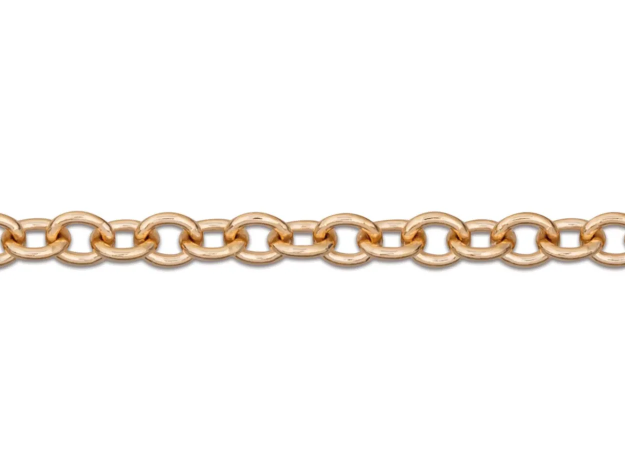 9ct Red Gold 2.0mm Trace Chain 18"/45cm Hallmarked