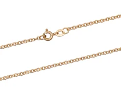 9ct Red Gold 2.0mm Trace Chain 16"/40cm Hallmarked