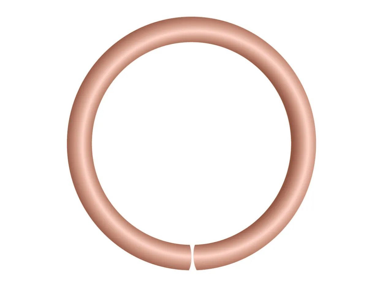 9ct Red Gold Open Jump Ring Heavy 4mm 100% Recycled Gold