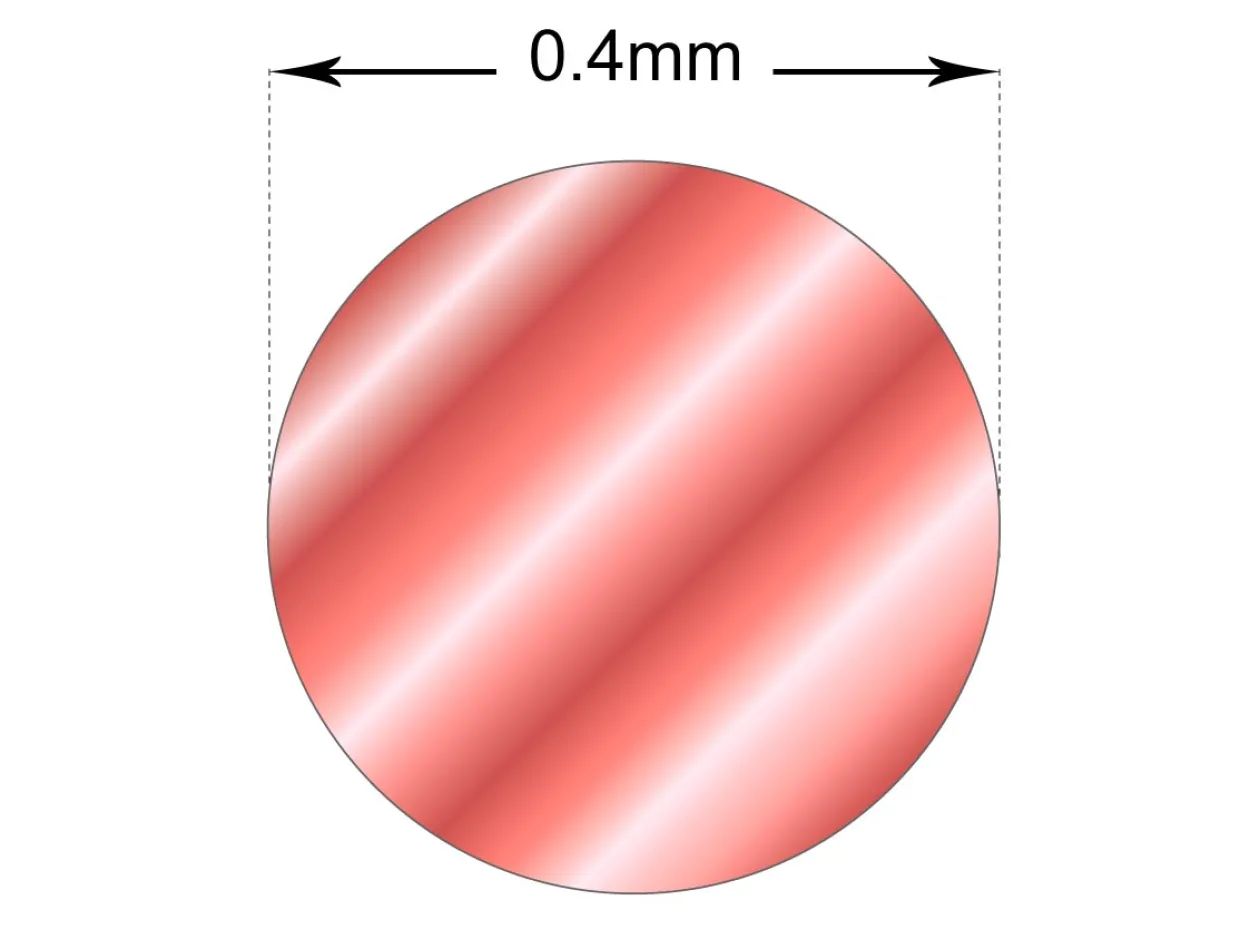 9ct Red Gold Round Wire 0.40mm, 100% Recycled Gold