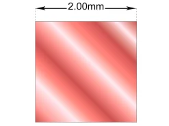 18ct Red Gold Square Wire 2.00mm Fully Annealed, 100% Recycled Gold
