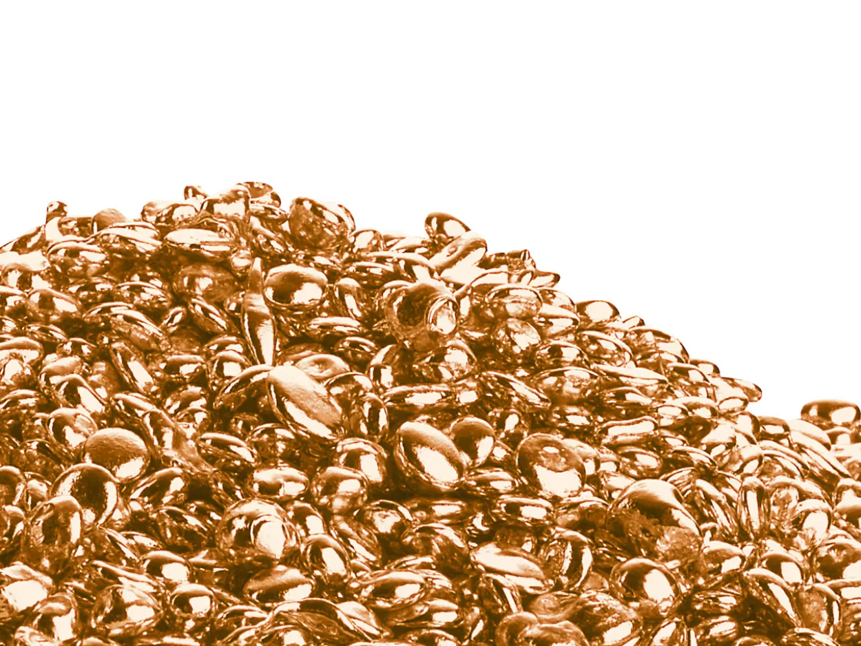 18ct Red Grain, 100% Recycled Gold