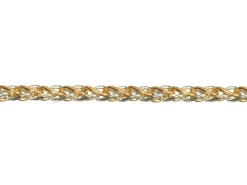 9ct Red & White Gold 4.2mm Round Spiga Bracelet 7.5