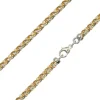 9ct Red & White Gold 4.2mm Round Spiga Chain 18"/45cm Hallmarked