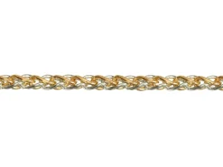 9ct Red & White Gold 4.2mm Round Spiga Chain 18