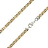 9ct Red & White Gold 4.2mm Round Spiga Chain 16"/40cm Hallmarked
