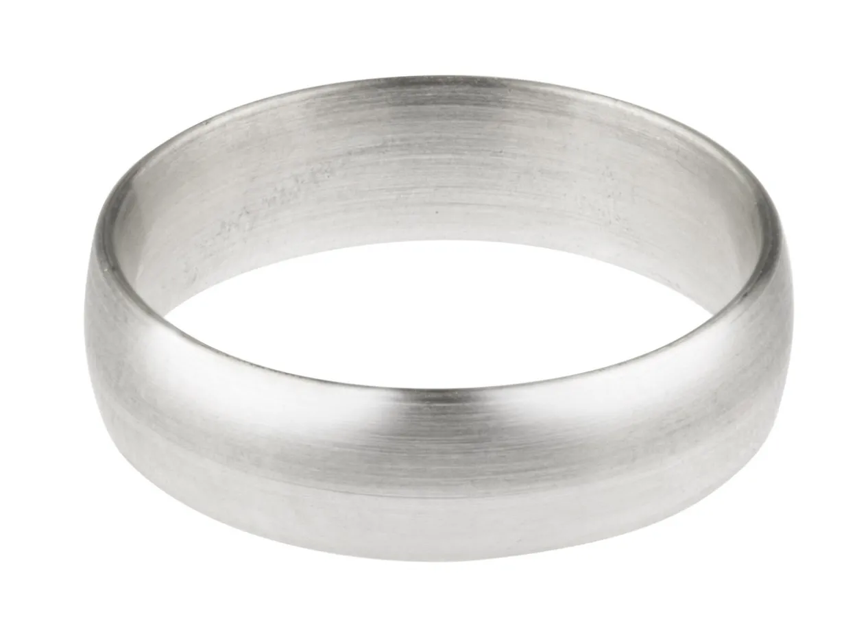 9ct White Gold Blended Court Wedding Ring 5.0mm, Size Y, 1.3mm Wall, Hallmarked, Wall Thickness 1.30mm, 100% Recycled Gold
