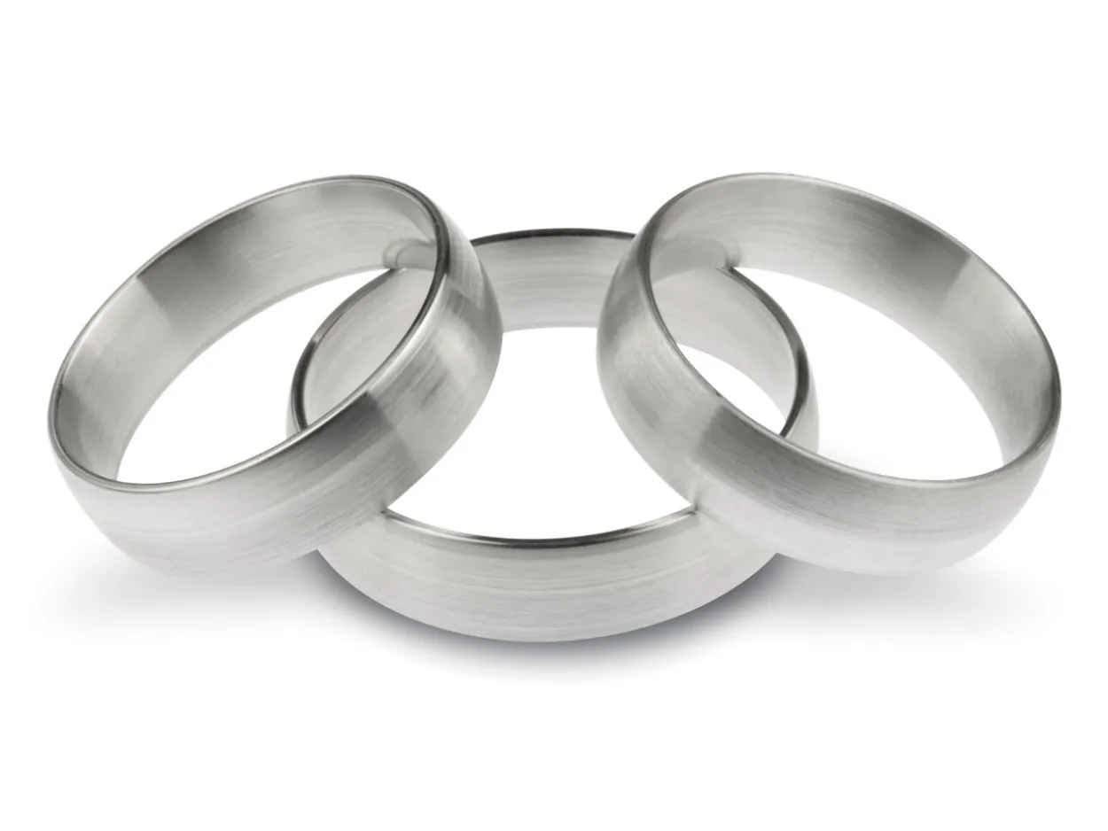 9ct White Gold Blended Court Wedding Ring 5.0mm, Size Y, 1.3mm Wall, Hallmarked, Wall Thickness 1.30mm, 100% Recycled Gold