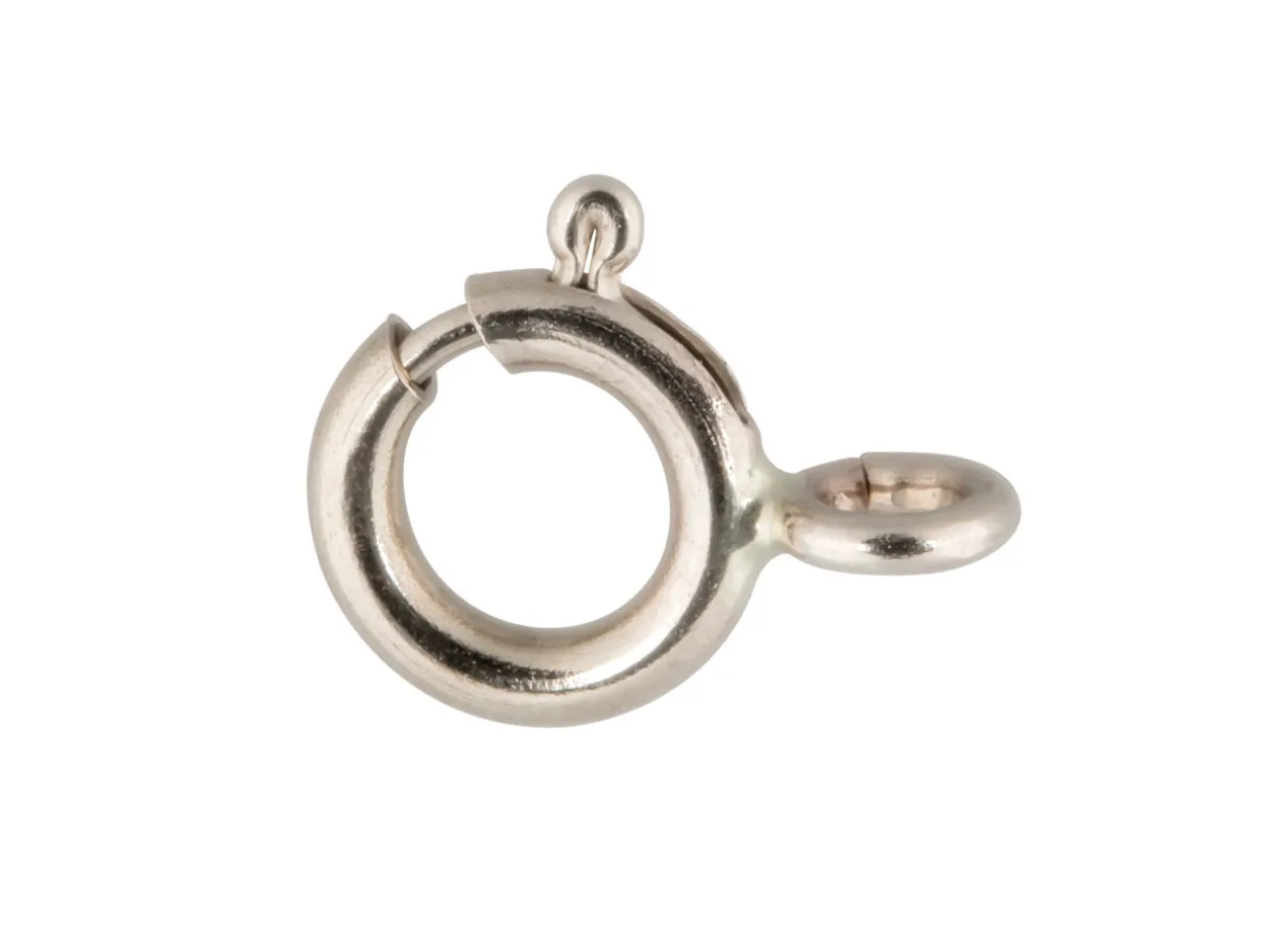 9ct White Gold Bolt Ring Open 5.5mm, Not Rhodium Plated