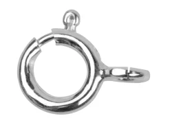 18ct White Gold Bolt Ring Open 6mm Heavyweight, Rhodium Plated