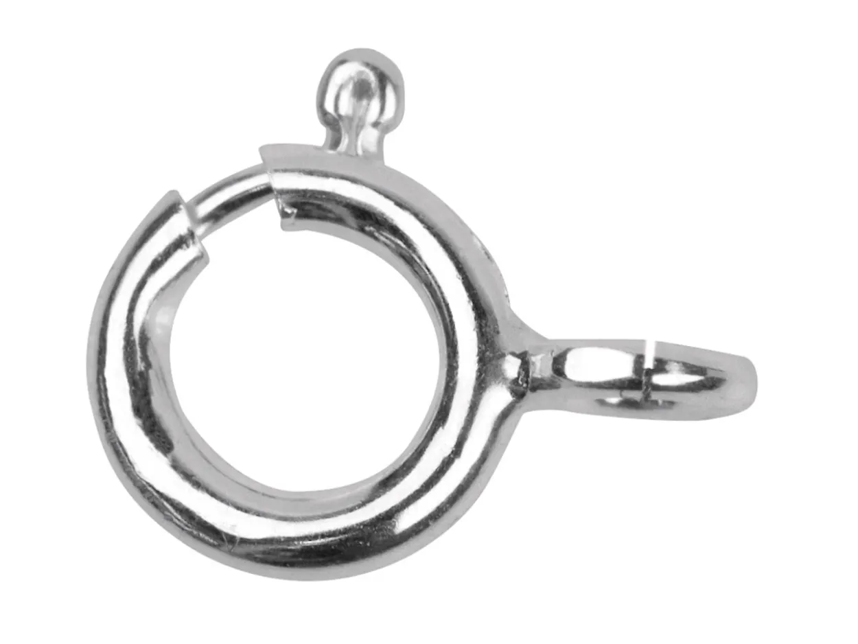 18ct White Gold Bolt Ring Open 6mm Heavyweight, Rhodium Plated