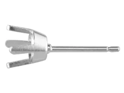 9ct White Gold 4 Claw With Post, 4.0mm, 25pt, 100% Recycled Gold