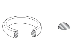 9ct White Gold Court Wedding Ring 8.0mm, Size W, 11.0g Medium-weight, Hallmarked, Wall Thickness 2.03mm, 100% Recycled Gold