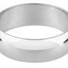 9ct White Gold D Shape Wedding Ring 2.0mm, Size P, 1.2g Lightweight, Hallmarked, Wall Thickness 0.89mm, 100% Recycled Gold