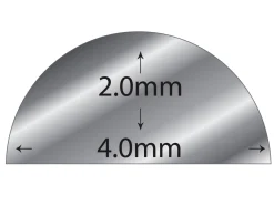 9ct White Gold D Shape Wire 4.00mm X 2.00mm Fully Annealed, 100% Recycled Gold
