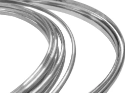 9ct White Gold D Shape Wire 6.00mm X 2.00mm Fully Annealed, 100% Recycled Gold