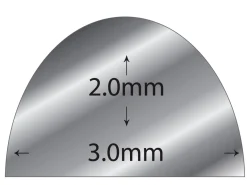 18ct White Gold D Shape Wire 3.00mm X 2.00mm Fully Annealed, 100% Recycled Gold