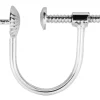 9ct White Gold Earscrew Cup And Peg, Round Wire, 4mm