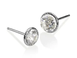 9ct White Gold Halo Setting Lightweight 5mm