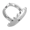 18ct White Gold Heavy Threaded Scroll, 100% Recycled Gold