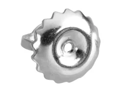 18ct White Gold Heavy Threaded Scroll, 100% Recycled Gold