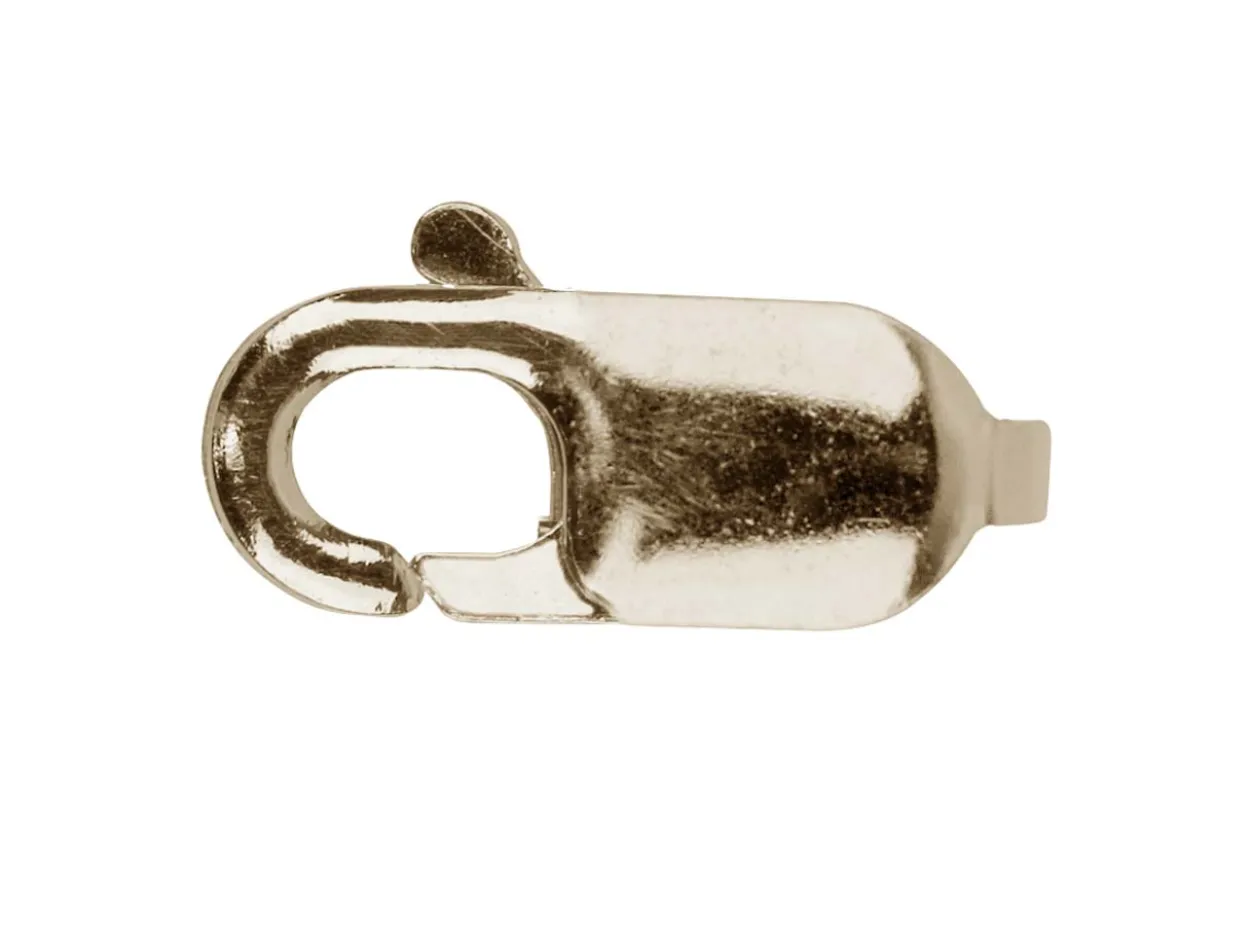 18ct White Gold Lobster Lobster Trigger Clasp Catch Oval 8mm