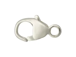 9ct White Gold Lobster Trigger Clasp Catch 7mm With Closed Jump Ring