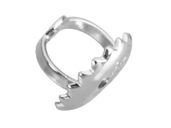 18ct White Gold Medium Threaded Scroll, 100% Recycled Gold