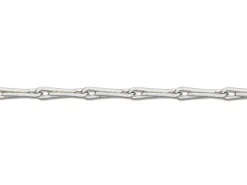 9ct White Gold 1.2mm Barleycorn Chain 16