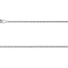 18ct White Gold 1.0mm Diamond Cut Curb Chain 18"/45cm Hallmarked