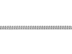 18ct White Gold 1.0mm Diamond Cut Curb Chain 16