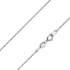 9ct White Gold 0.9mm Diamond Cut Curb Chain 18"/45cm Hallmarked