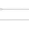 18ct White Gold 0.8mm Diamond Cut Curb Chain 18"/45cm Unhallmarked