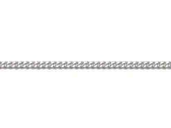 18ct White Gold 0.8mm Diamond Cut Curb Chain 16