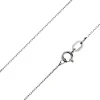 9ct White Gold 0.8mm Diamond Cut Oval Belcher Chain 18"/45cm Unhallmarked
