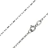 9ct White Gold 1.7mm Diamond Cut Oval Belcher Chain 16"/40cm Hallmarked