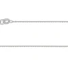 18ct White Gold 0.8mm Diamond Cut Oval Trace Chain 16"/40cm Hallmarked