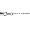 18ct White Gold 1.1mm Diamond Cut Oval Trace Chain 18"/45cm Hallmarked