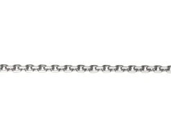 18ct White Gold 1.1mm Diamond Cut Oval Trace Chain 16"/40cm Hallmarked