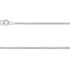 18ct White Gold 1.4mm Franco Chain 18"/45cm Hallmarked