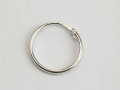 18ct White Gold 11.0mm Hinged Sleeper Hoop Earrings, Pack Of 2, 100% Recycled Gold