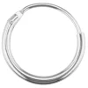 9ct White Gold 13mm Hinged Sleeper Hoop Earring, 100% Recycled Gold
