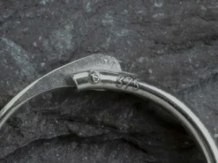 9ct White Gold 13mm Hinged Sleeper Hoop Earring, 100% Recycled Gold